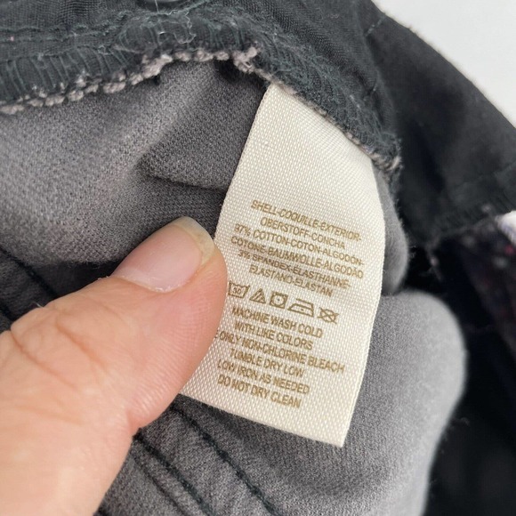 Free‎ People Women's Velvet Skinny Pants Stretch Geometric Print Size 25 - Picture 8 of 12